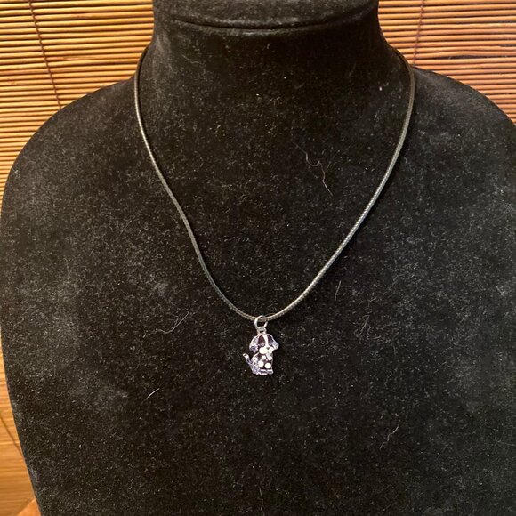 NWT Enameled Dog Pendant on a cord Necklace - Picture 2 of 2